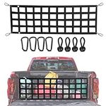 Tailgate Net for Pickup Truck Bed - Cargo Trucks Bed Divider for Full Size Truck 60'' x 18'' (Black) - Bully Mesh Tail gate Competible with Chevy, Ford, Tacoma, Toyota, Ram