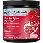 Key Nutrients Electrolytes Powder - 90 Servings - Sweet Cherry-Pom Electrolyte Drink Mix - No Sugar, No Calories, Gluten Free - Powder and Packets (20, 40 or 90 Servings)
