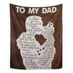 FUND AMLIGHT Gifts for Dad from Daughter, Throw Blanket Father's Day Dad Gifts, Dad Birthday Gift, Best Dad Gift for Father Soft Fleecy Blanket 50"*60"