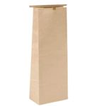 Pack of 100, Solid 5 Lb Kraft Tin Tie Coffee Bags 6-1/2"X4"X18" For Coffee Bags, Food Packaging, Cookie Bags, Food Storage Bags, Resealable Food Bags, Kraft Paper Stand Up Coffee Bag