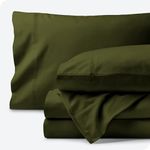 Bare Home Organic Cotton Flannel Sheet Set - Twin XL Size - 100% Cotton - Double Brushed for Extra Softness & Comfort - Warm, Cozy, and Durable - Breathable - Bed Sheets (Twin XL, Cypress)