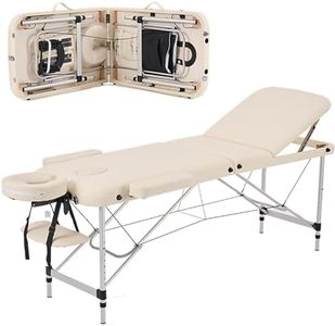 Rowill Massage Table Protable Lash Bed for Eyelash Extensions, Adjustable Height Aluminum Alloy Facial Spa Table - Lightweight Professional Salon & Home Massage Bed,White