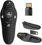 Presentation Clicker Wireless Presenter Remote USB Control Powerpoint PPT Clicker, Laser Pointer RF 2.4GHz Presenter Remote Google Slide Advancer Powerpoint Clicker for Computer/Laptop/Mac/Keynote