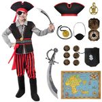 Spooktacular Creations Halloween Boys Costume, Kids Pirate Costume with Accessories for Halloween Party L