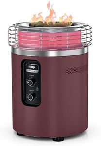 Ninja Fireside360™ Outdoor Heater & Fire Pit | 3 Modes: Flame, Heat, Flame & Heat | Portable for Patio, Deck, Camping, Beach | Easy Control Smokeless Flames | Push to Start Ignition | Maroon | OF101RD