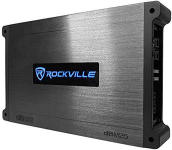 Rockville DBM25 1500W Peak / 375W RMS 2-Channel Marine Amplifier, Class AB, IPX6, Includes Remote, Adjustable Crossover, Silicone Covers - Perfect for Boats and Marine Audio