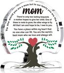 Birthday Gifts for Mom, Gifts for Mom from Daughter Son, Mother’s Day Gifts for Mom, Unique Gift Idea for Mom, Thank You Mom Gifts I Love Mom Gifts Acrylic Tree Desk Signs Plaque Decor