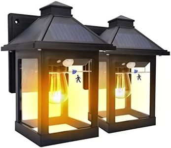 Nodfens 2 Pack Solar Lights Outdoor Garden, Solar Security Lights Outdoor Motion Sensor with 3 Modes, IP65 Waterproof Security Lights Outdoor Motion Sensor Solar Powered for Wall Fence Yard Front