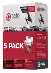 Nato Smart Mount XL 5-Pack - Enhanced Universal Magnetic Phone Holders for Car, Home, & Office - Wireless Charging Compatible - Multipurpose Use and Gifting