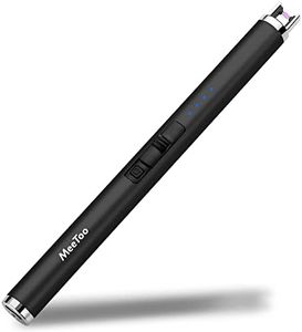 MeeToo Candle Lighter Electric Lighter Rechargeable USB Type-C Lighters for Candle BBQ Camping Fireworks (Black)