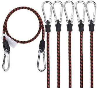 XSTRAP STANDARD 6PK Bungee Cords with Carabiners 24 Inch Heavy Duty Straps Strong Elastic Rope Locks onto Anchor Points of Luggage Rack/Cargo/Camping