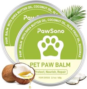 PawSono Lick-Safe Dog Paw & Nose Balm with Coconut Oil | All-Natural Paw Cream & Wax for Dry, Cracked Pads & Snouts| Paw Moisturizer & Soother, Nose Butter for Bulldogs| Horse Hoof Care (2.1 oz*2)