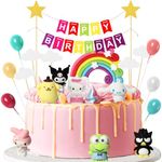 Rainbow KT Cake Topper Banner KT Birthday Party Cake Decorations Supplies Set