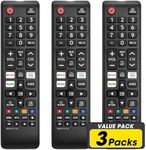 3 Pack Newest Remote for All Samsung TV Remote, Replacement Compatible with All Samsung Smart TVs, LCD, LED, 3D, HDTV, Series TVs