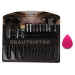 BEAUTRISTRO 13PC Makeup Brush Kit Professional Set Of Foundation Face Powder Blush Eyeshadow ebbrow mascara Brushes with Blender Sponge