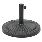 14Kg Parasol Base Heavy Duty Furniture Garden Umbrella Round Stand, Black