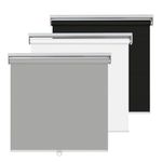 KCO Cordless Blackout Roller Blind Window Blinds and Shades Waterproof UV Protection Roller Blinds for Bathroom Kitchen Bedroom, 40" W x 72" L, Grey