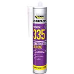 Everbuild Everflex 335 Premium Construction Silicone Sealant – Low Modulus Sealant – Quick Curing – Anti-Mould – White – 295ml