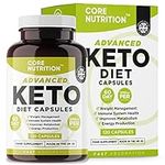 Keto Diet Pills - Advanced Keto Supplement for Men & Women - 2 Month Supply - MCT Oil, Green Tea, Vitamins & Minerals - Normal Carbohydrates and Fatty Acids Metabolism - Made in UK by Core Nutrition