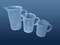 Widely Pure Measuring Jug Set 1000ml, 500ml, 250ml with Handle Plastic Transparent Combo Pack Molded in Polypropylene