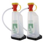 WI Plastic Emergency Pump Type Portable, Wall Mountable Eye Wash Bottle (Standard Size, White) - Pack of 2