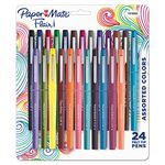 Paper Mate 1978998 Point Guard Flair Bullet Point Stick Pen, Assorted Colors, .7mm, 24/Set