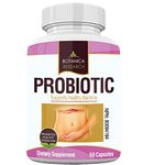 Probiotics All Natural Health Supplement for Women and Men with Lactic Acid Yeast and Bacteria including Lactobacillus Acidophilus, Rhamnosus, Bifidobacterium, Longum - 60 Oral Flora Capsules for Daily Use By Botanica Research