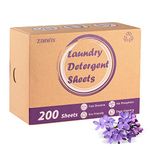 Laundry Detergent Sheets, 200 Loads Lavender Laundry Soap Strips - No Plastic Jug Travel Portable Liquidless Washing Supplies Eco-Friendly Hypoallergenic