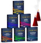 Fumino Fresh Incense Cones Multipack Essentials Bundle 6 Boxes 120 Cones Masala Agarbatti Joss Scent Fragrance for Relaxation and Meditation, Home and House Decor