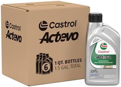 Castrol Actevo 4T 20W-50 Synthetic Blend Motorcycle Oil, 1 Quart, Pack of 6