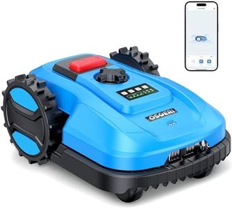 Osoeri Robot Cortacésped para Jardines de hasta 800 m², Robot Cortacésped con Motor Brushless de 50W con Control por App, Ancho de Corte 18 cm, Regulable 20-60 mm, Carga Automática, 20V 4,0Ah