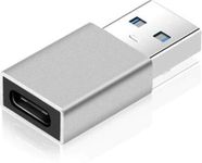 BOCXN USB Type C USB 3.1 Type C Female to USB 3.0 Male Adapter Connector Converte USB3.1 Type-c Adapter (Compatible with Mobile, Silver)