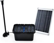 PROTEGE 10W Solar Powered Water Fountain Pond Pump with Eco Filter Box Kit Set, PF20