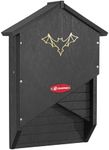 Kingsyard Large Bat Houses for Outdoors - Recycled Plastic Double Chamber Bat Box, Unique Design to Attract Bats, Durable & Easy to Install for Backyard, Black