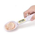 Drumstone 𝟏𝟓 𝐘𝐄𝐀𝐑 𝐖𝐀𝐑𝐑𝐀𝐍𝐓𝐘 Electronic Kitchen Digital Measuring Spoon Scales - Accurate Teaspoon Scale Weighing in Grams and Oz - LCD Display, Gift for Bakers and Cooks (500g/0.1g,White)