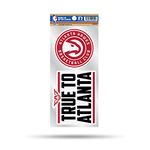 Rico Industries NBA Atlanta Hawks Double Up Die Cut 2-Piece Sticker Sheet