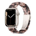 Light Apple Watch Band - Fashion Resin iWatch Band for Series 7 Starlight Compatible with Apple Watch Series 7 Series 6 SE 5 4 3 2 1(Tortoise Flower, 38mm/40mm/41mm)