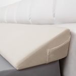 WdFour Bed Wedge Pillow, Wall and Mattress Gap. Incline, Slanted Sweat-Proof Pillow for Neck and Back Pain Relief Anti-snoring for Comfortable Sleeping.(Beige, California King(72Wx10Dx6H))