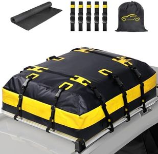 ISOPHO Car Roof Bag 20 Cubic/566L, Waterproof Thickened PVC Roof Cargo Bag, Roof Box with Anti-Slip Mat and 10 Heavy-Duty Straps, Universal Foldable Soft Car Storage Cargo Bag Large Car Luggage