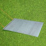 Shimeyao 4 x 3 Feet Zinc Heavy Duty Drag Mat Steel Mesh Infield Drag Multi Surface Drag Mat for Driveway Farm Garden Baseball Football Field