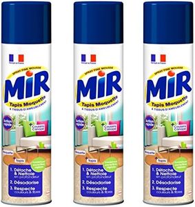 Mir - Nettoyant Tapis, Moquettes & Tissus d'Ameublement - Spray Fine Mousse - Action Rapide - Détache & Nettoie - Désodorise - Respecte couleurs & fibres - 600 ml - Lot de 3