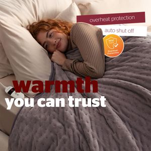 Silentnight Heated Throw Blanket – Grey, 120x160cm