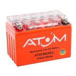 YTX9-BS - Atom Gel Motorcycle Battery Factory Sealed 12V 9Ah