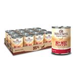 Wellness Natural Pet Food 95% Beef Grain-Free Canned Dog Food, 13.2 Ounces, Pack of 12 (89400)