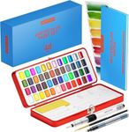 ARTISTRO Watercolor Paint Set 48 Vivid Colors + Metallic and Neon Colors, Travel Watercolor Set in Portable Box, Water Color Paint Sets for Kids, Water Colors Paint Adult Set for Beginners, Amateurs