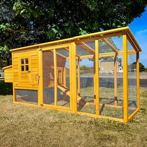 Cocoon 4000WX 8ft Chicken Coop – Wooden Hen House with Pull-Out Tray, 3-Compartment Nest Box, 4 Perches & Opening Roof – Ideal for 4–6 Birds
