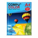 COMPUCOLOR- Cast Coated Primo Glossy Photo Paper 210GSM (A4 Size, 20 Sheets, Pack of 1) For all Inkjet Printers | Water Proof, Scratch Resistant, Instant Dry, Long Lasting, Vibrant Color