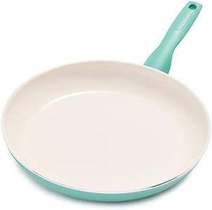 GreenPan Rio Healthy Ceramic Nonstick 10" Frying Pan Skillet, PFAS-Free, Dishwasher Safe, Turquoise