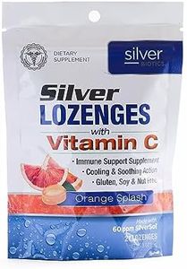 Silver Biotics Colloidal Silver Lozenges | 60 ppm SilverSol Ag₄O₄ Technology | Immune Support + Throat Soothing | Orange Vitamin C | 21 Count