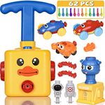 PartyWoo Balloon Launcher Car Toy Set, 72 pcs Balloon Car Toy with Pump, Balloon Toys for Kids, Balloon Launcher Toy, Balloon Powered Car Balloon Launcher Toy (Yellow Duck)